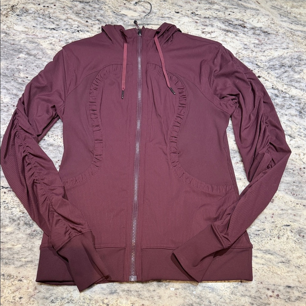 Lululemon Black Cherry Dance studio jacket like new!